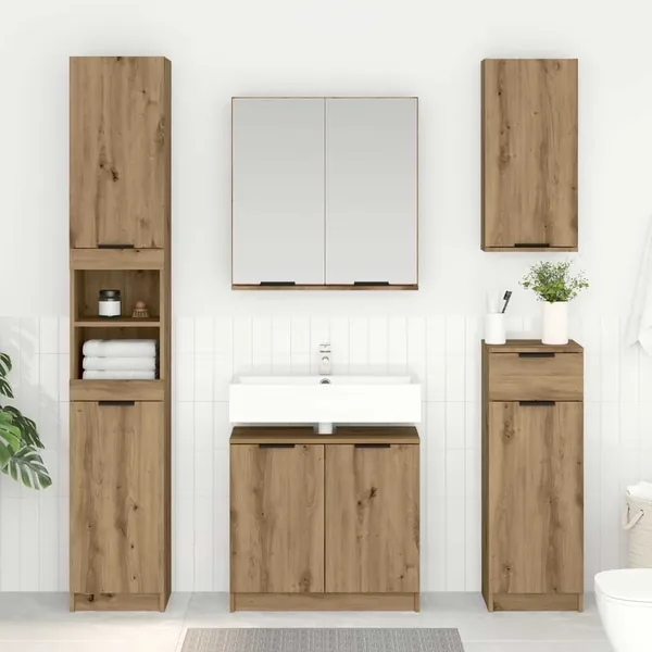 Cabinet de salle de bain Chêne artisanal 64,5 x 33,5 x 59 cm
