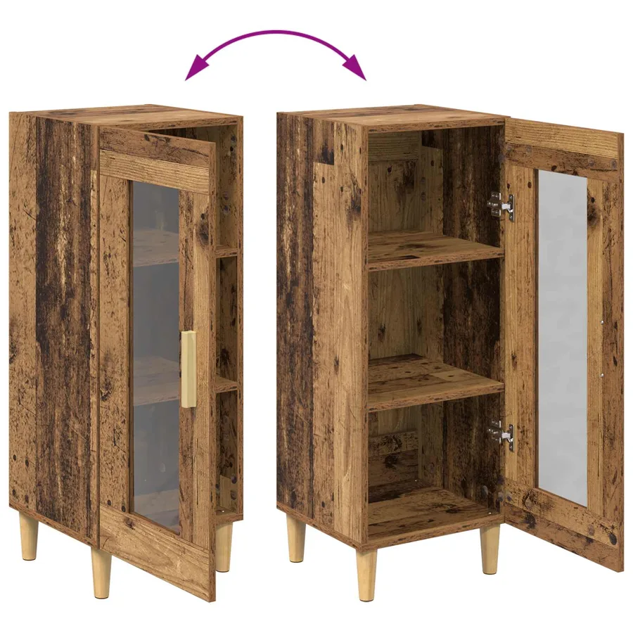 Buffet Bois ancien 34,5 x 32,5 x 90 cm Bois d'ingénierie - 12