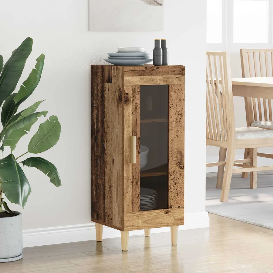 Buffet Bois ancien 34,5 x 32,5 x 90 cm Bois d'ingénierie - 4