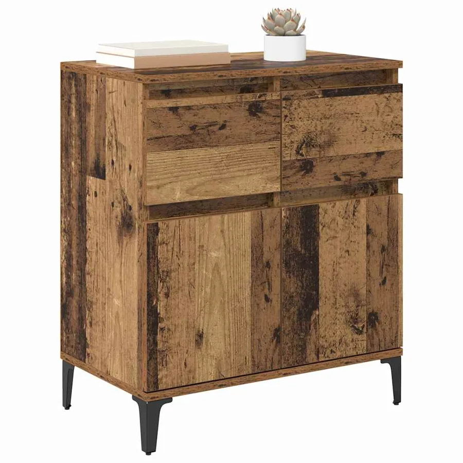 Buffet Bois Ancien 60 x 35 x 70 cm Bois d'ingénierie et fer - 3