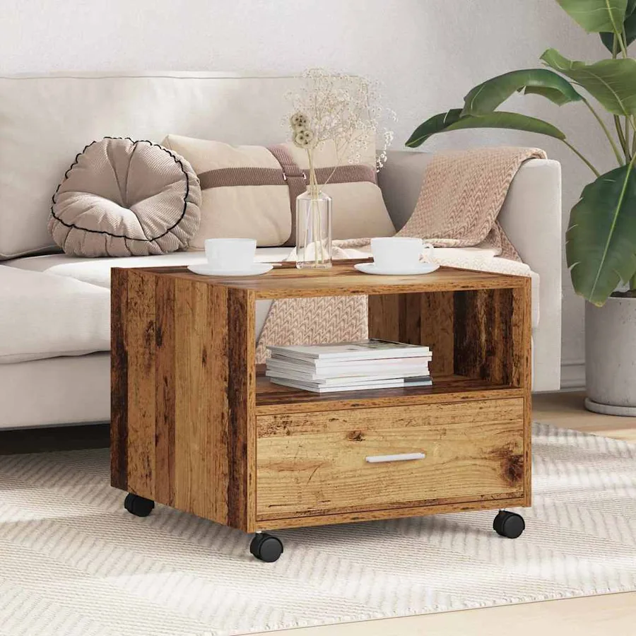 Table basse Bois Ancien 55 x 55 x 45cm Bois d'ingénierie