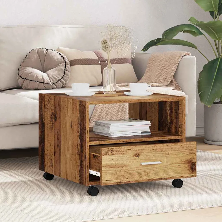 Table basse Bois Ancien 55 x 55 x 45cm Bois d'ingénierie - 4