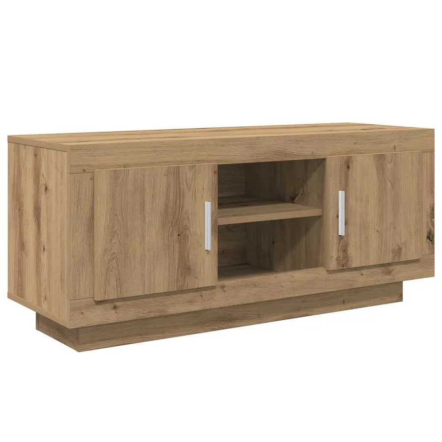 Meuble TV 102 x 35 x 45 cm Chêne artisanal Bois d'ingénierie - 2