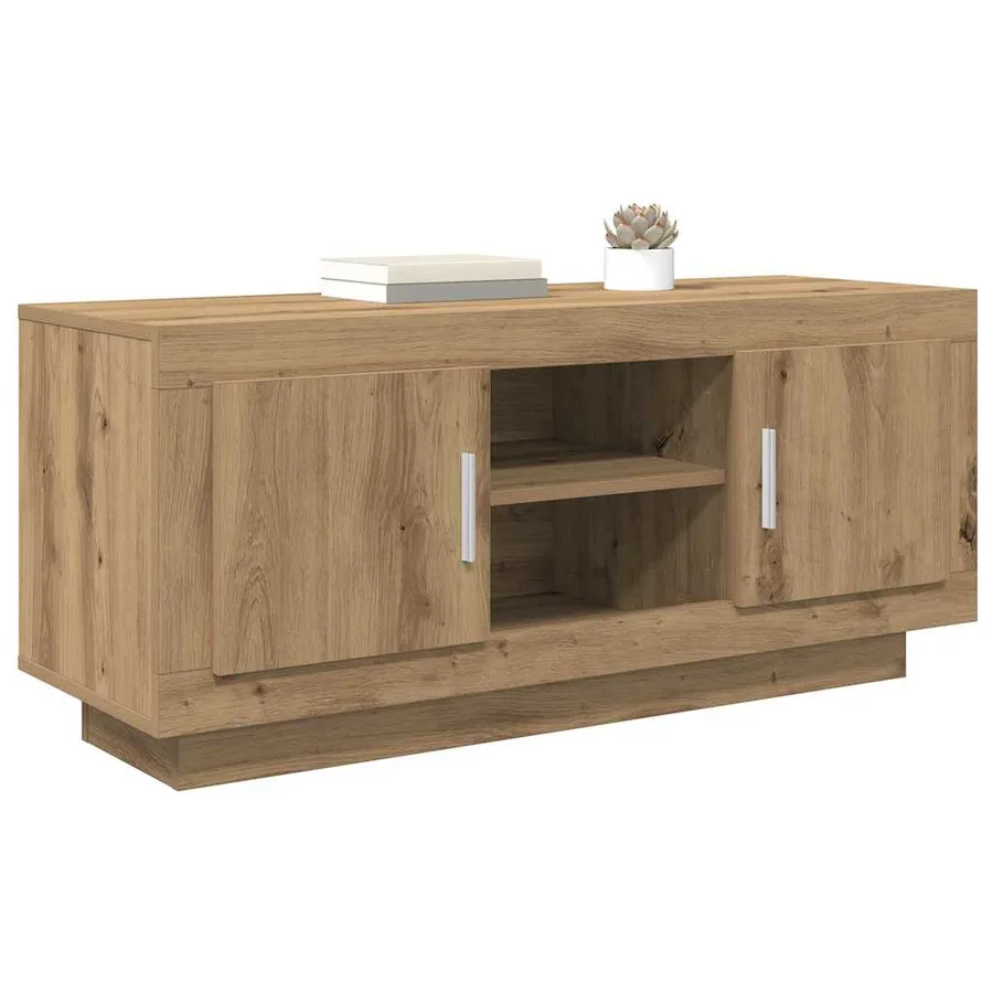 Meuble TV 102 x 35 x 45 cm Chêne artisanal Bois d'ingénierie - 3