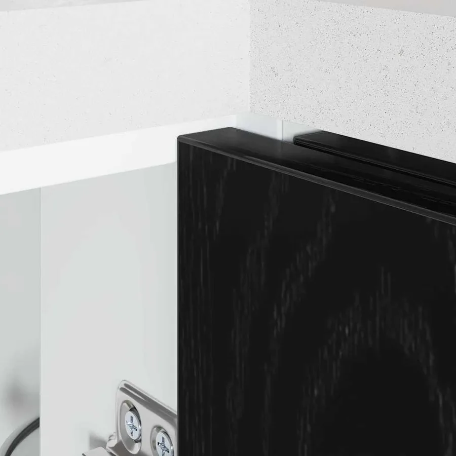 Meuble de cuisine d'angle Chêne noir 86 x 46 x 81,5 cm - 4