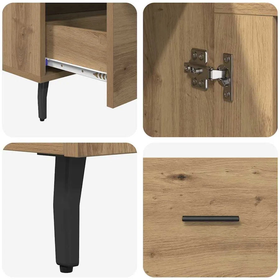 Haut Armoire Chêne artisanal 69,5 x 31 x 115 cm - 9