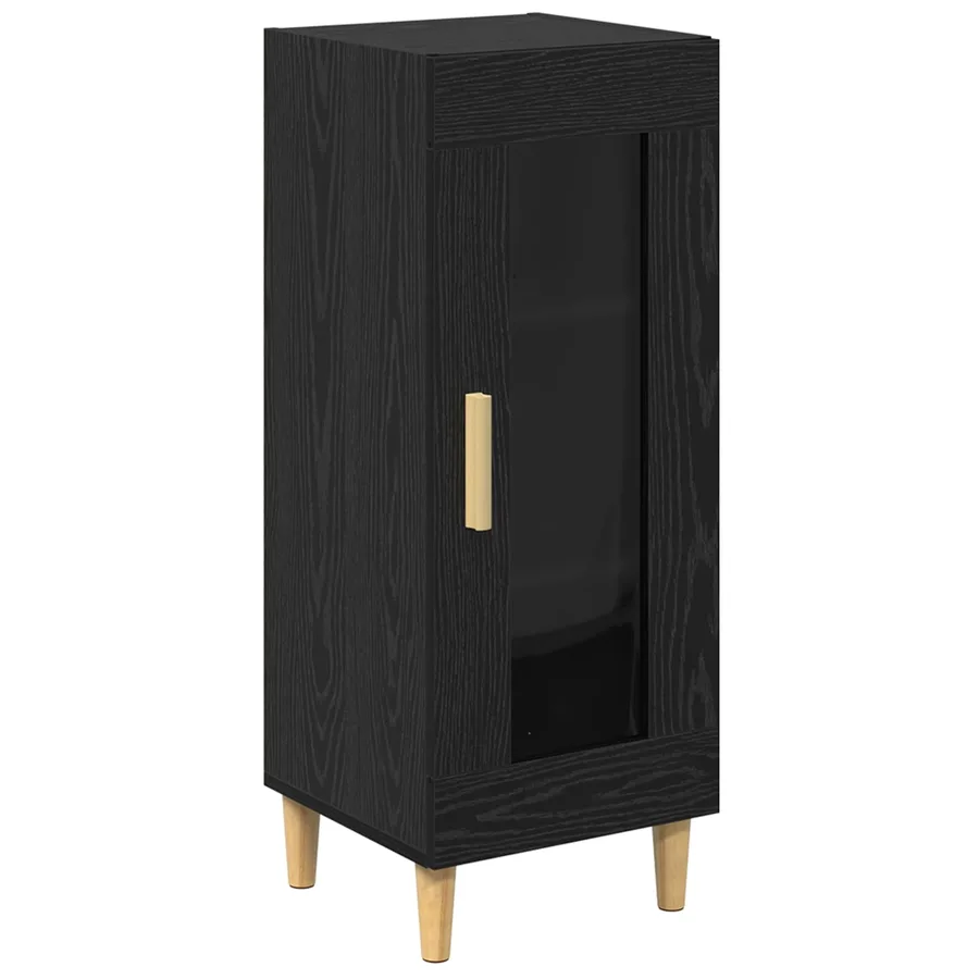 Buffet Chêne noir 34,5 x 32,5 x 90 cm Bois d'ingénierie - 2