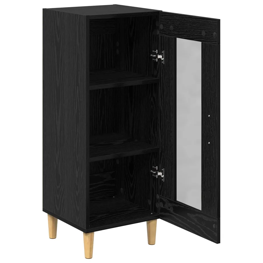 Buffet Chêne noir 34,5 x 32,5 x 90 cm Bois d'ingénierie - 5