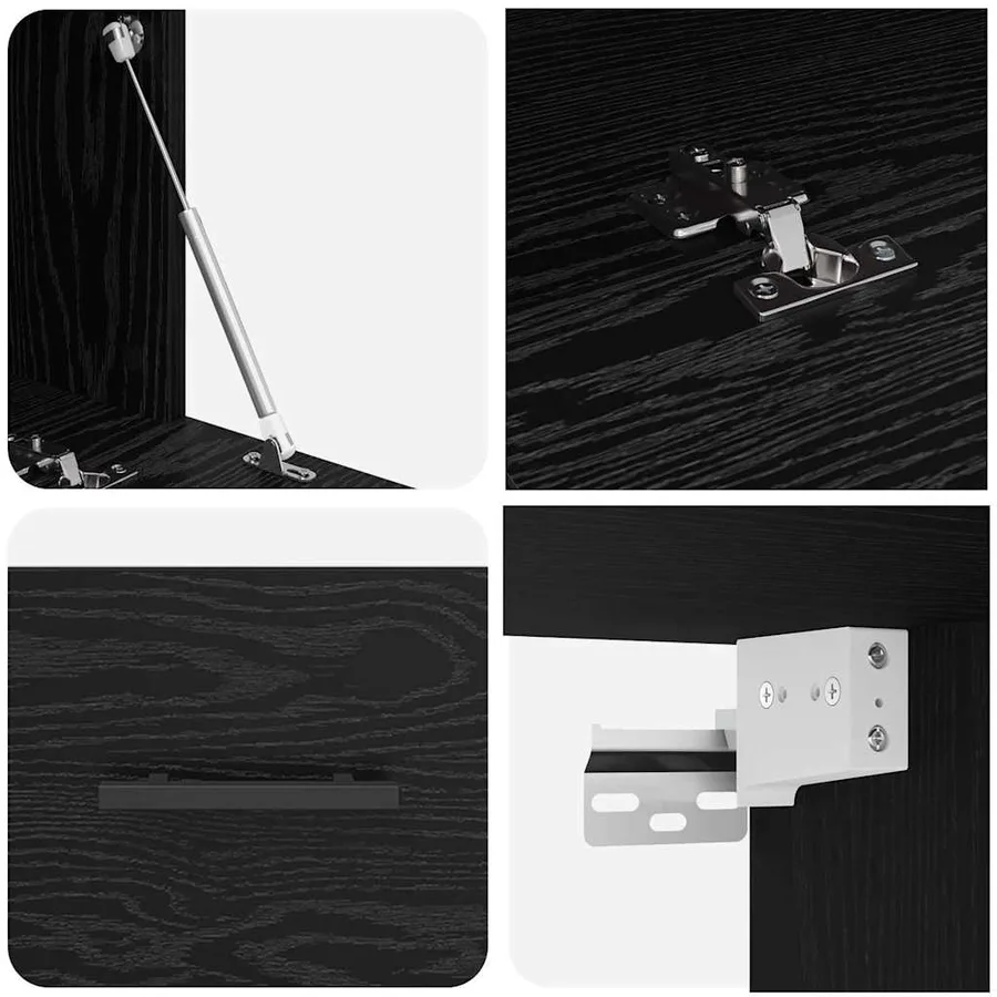 Meuble mural Chêne noir 100 x 36.5 x 35 cm Bois d'ingénierie - 9