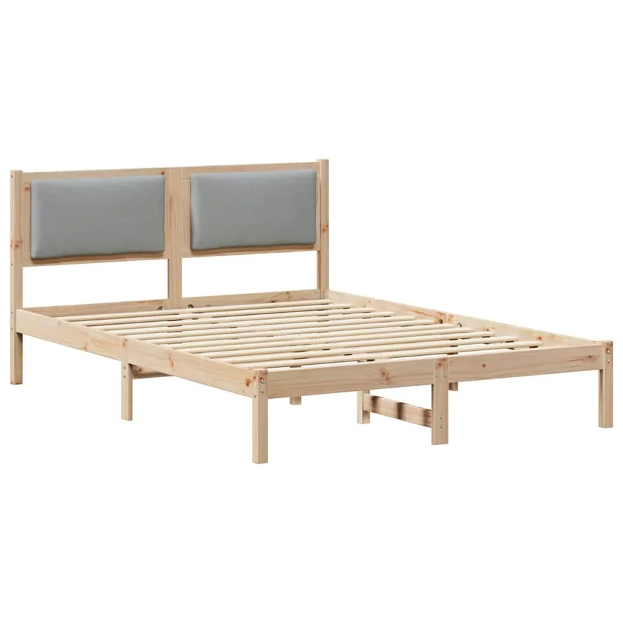 Cadre de lit Gris clair 160 x 200 cm Pin massif - 2