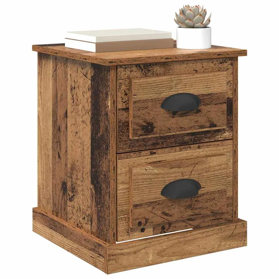 Cabinet de chevet avec tiroir Bois ancien 39 x 39 x 47.5 cm - 3