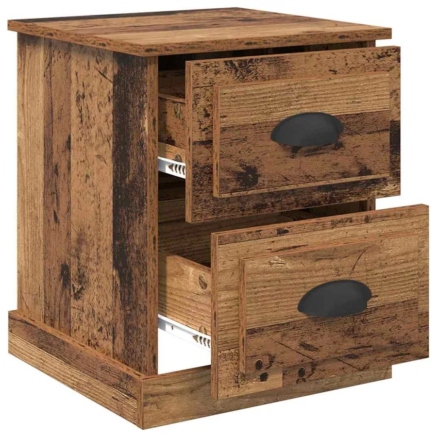 Cabinet de chevet avec tiroir Bois ancien 39 x 39 x 47.5 cm - 5
