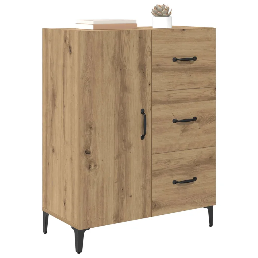 Buffet Chêne artisanal 69,5 x 34 x 90 cm Bois d'ingénierie - 3