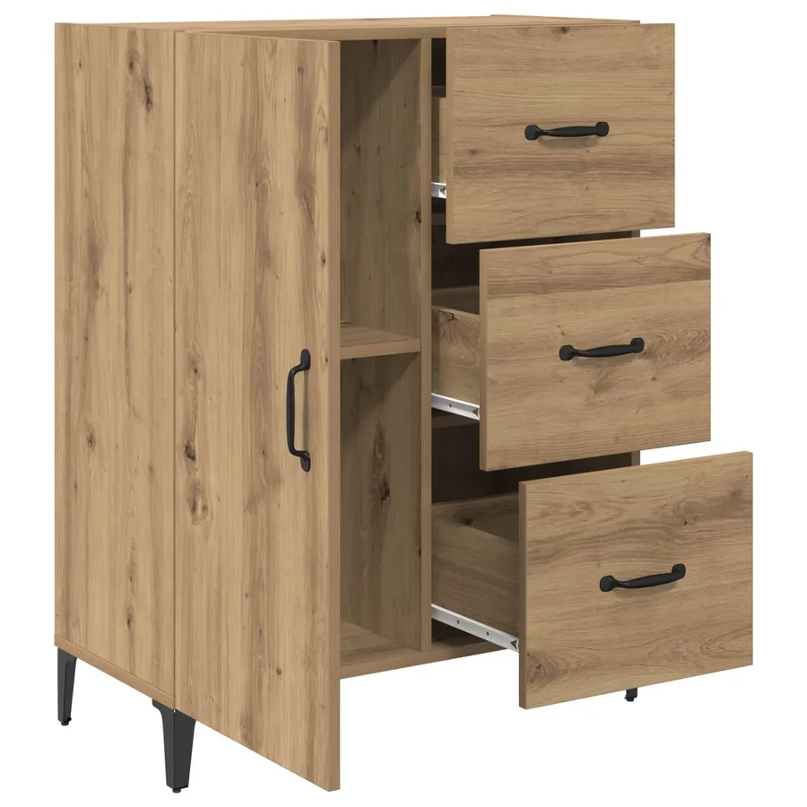 Buffet Chêne artisanal 69,5 x 34 x 90 cm Bois d'ingénierie - 5