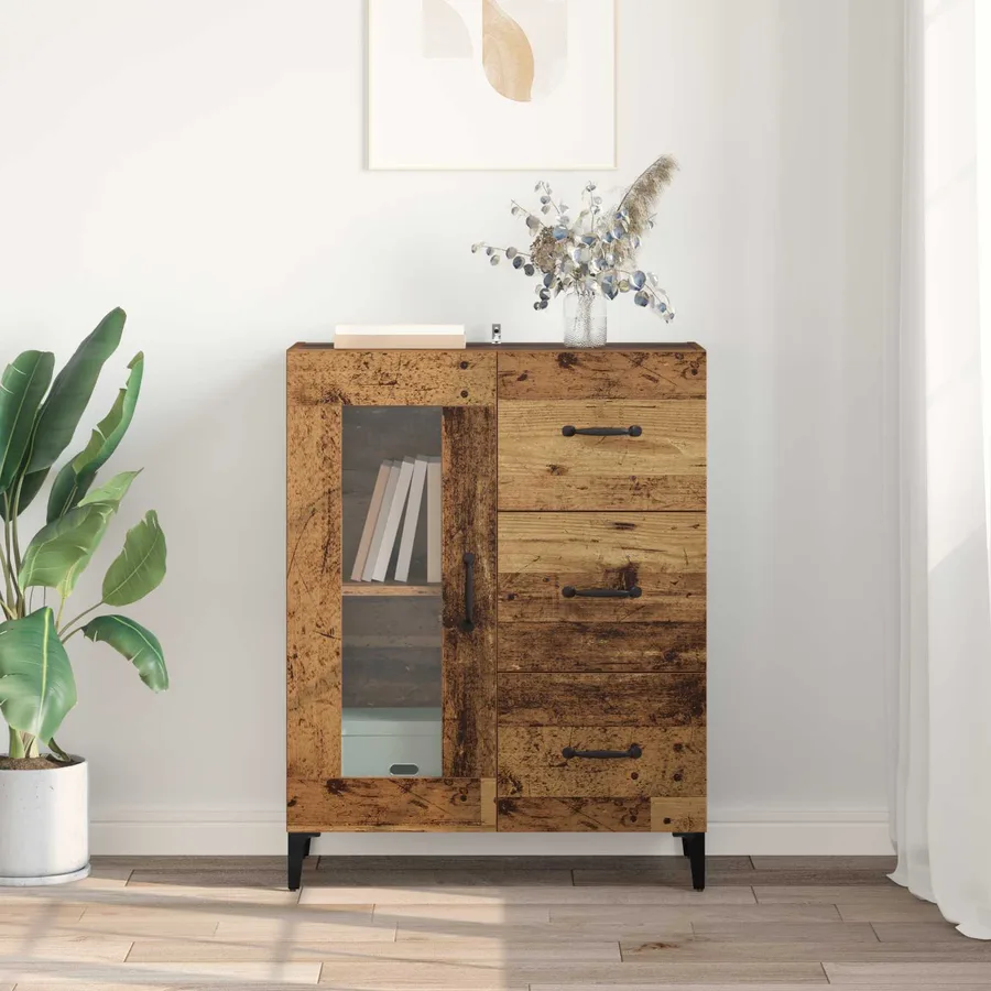 Buffet Bois Ancien 69,5 x 34 x 90 cm Bois d'ingénierie et fer - 4