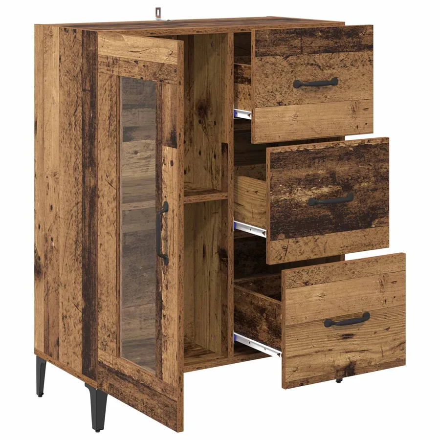 Buffet Bois Ancien 69,5 x 34 x 90 cm Bois d'ingénierie et fer - 5