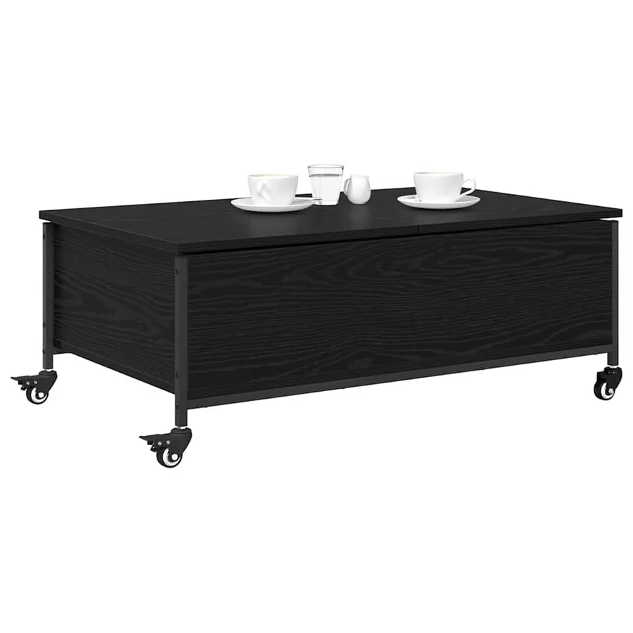 Table basse Chêne noir 91 x 55 x 32 cm Bois d'ingénierie - 3