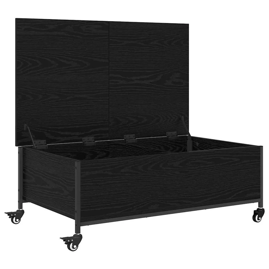 Table basse Chêne noir 91 x 55 x 32 cm Bois d'ingénierie - 5