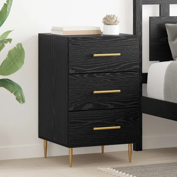 Cabinet de chevet Chêne noir 40 x 40 x 66 cm Bois d'ingénierie