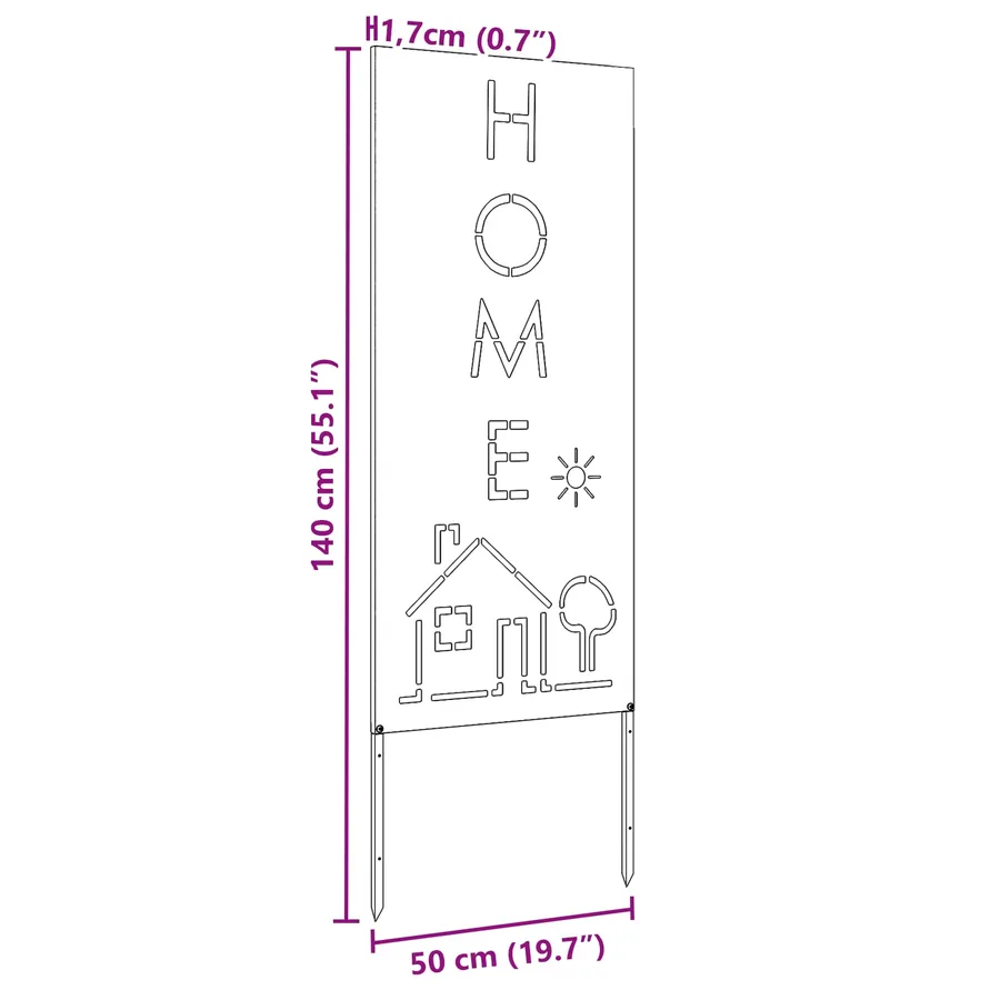 Écran de confidentialité de jardin Fretwork Blanc 50 x 140 cm - 13