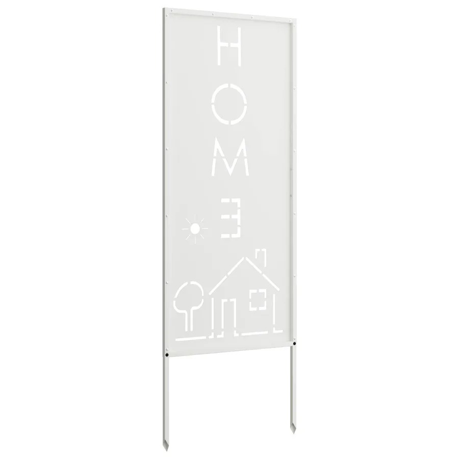 Écran de confidentialité de jardin Fretwork Blanc 50 x 140 cm - 6