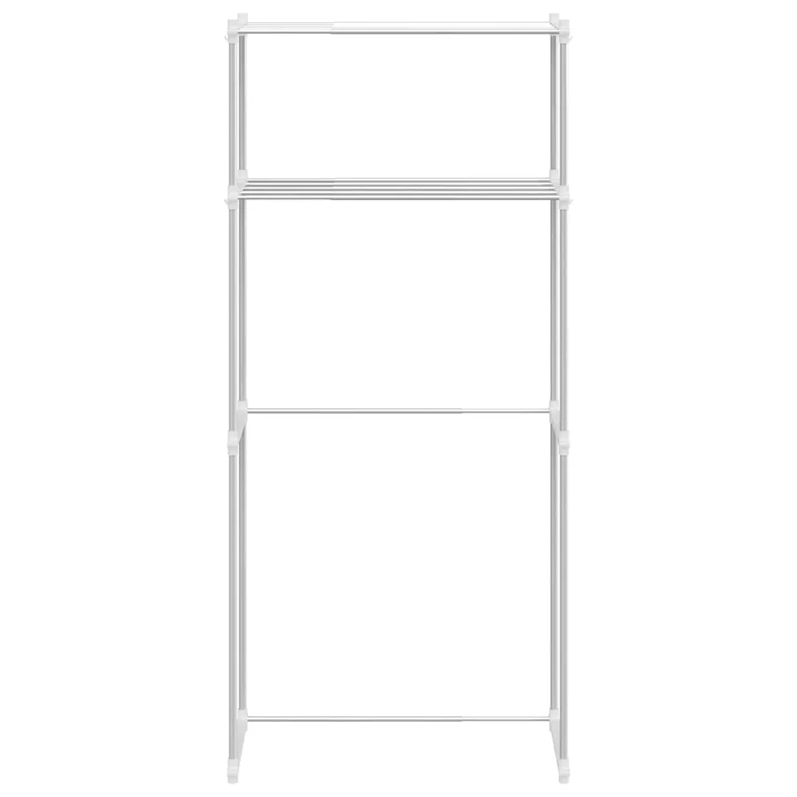 Étagère pour machine à laver Blanc 70 x 27 x 136 cm Aluminium - 5