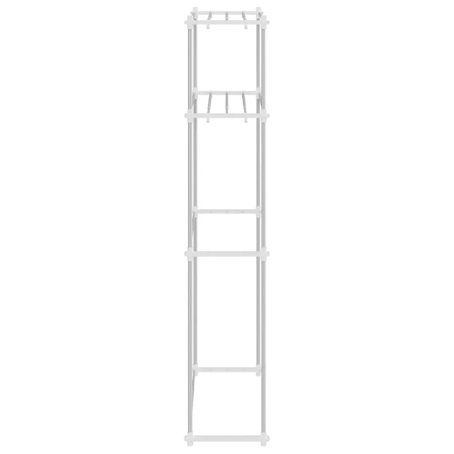 Étagère pour machine à laver Blanc 70 x 27 x 136 cm Aluminium - 6