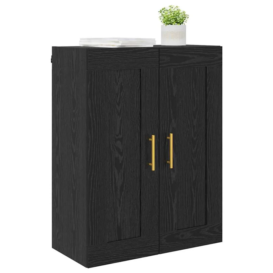 Meuble mural Chêne noir 69,5 x 34 x 90 cm Bois d'ingénierie - 3
