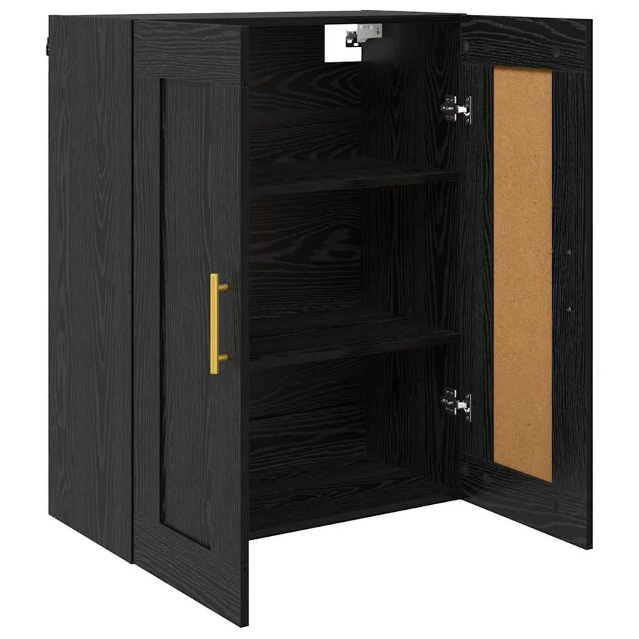 Meuble mural Chêne noir 69,5 x 34 x 90 cm Bois d'ingénierie - 5