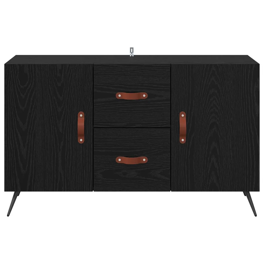 Buffet Chêne noir 100 x 36 x 60 cm Bois d'ingénierie - 6