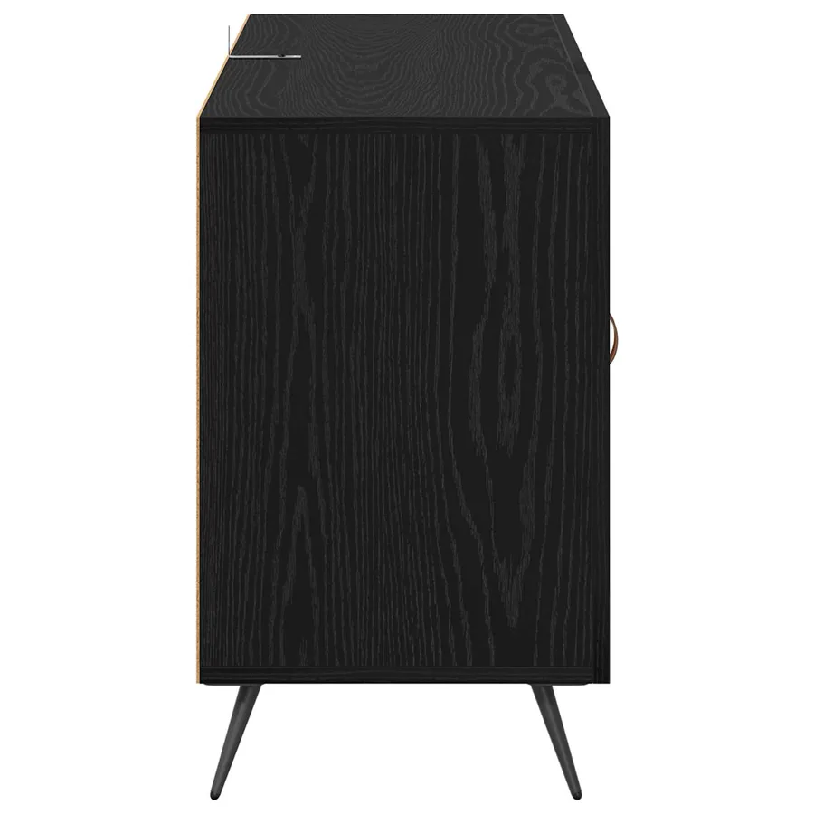 Buffet Chêne noir 100 x 36 x 60 cm Bois d'ingénierie - 7