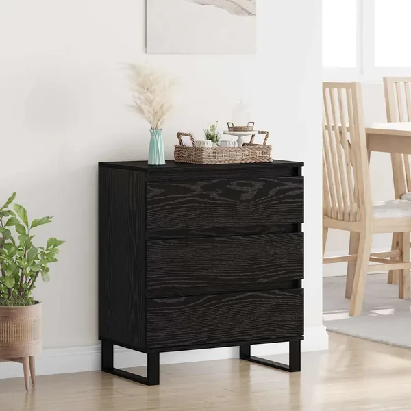 Buffet avec tiroir Chêne noir 60 x 35 x 70 cm Bois d'ingénierie