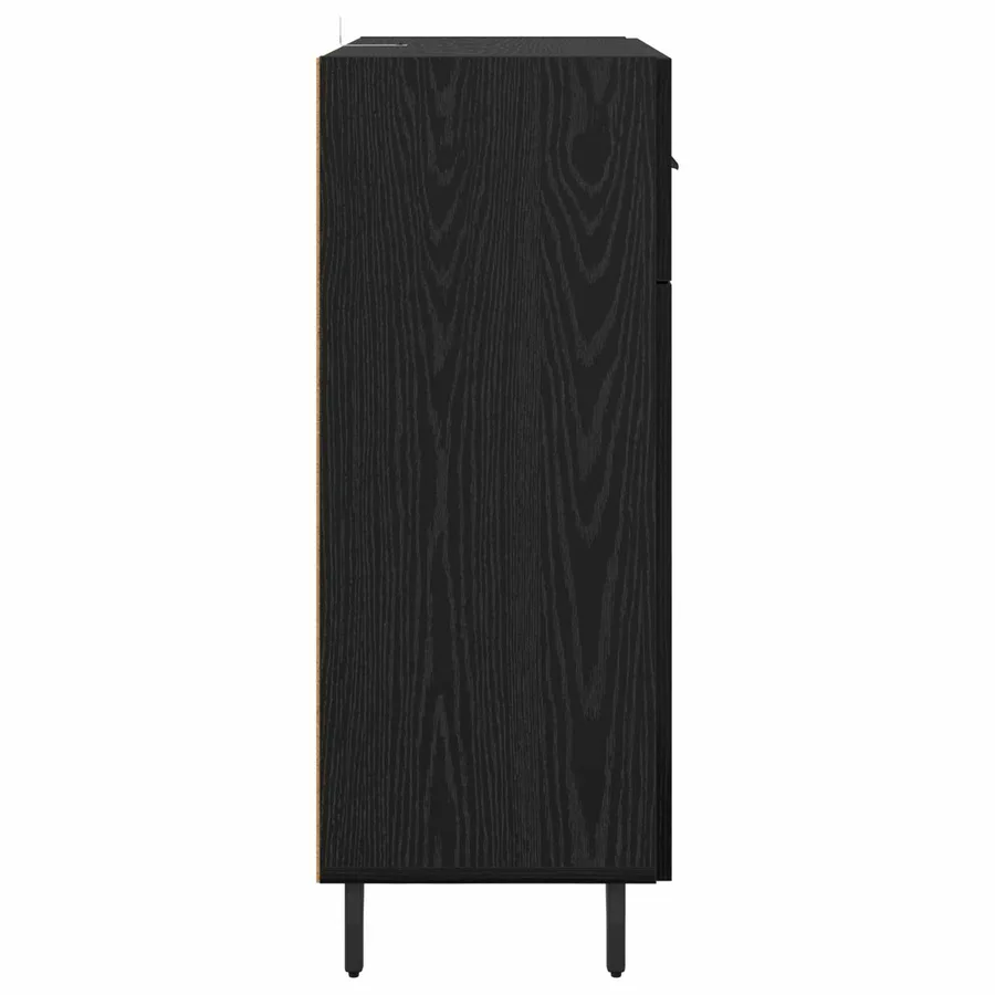 Buffet Chêne noir 69,5 x 34 x 90 cm Bois d'ingénierie - 7