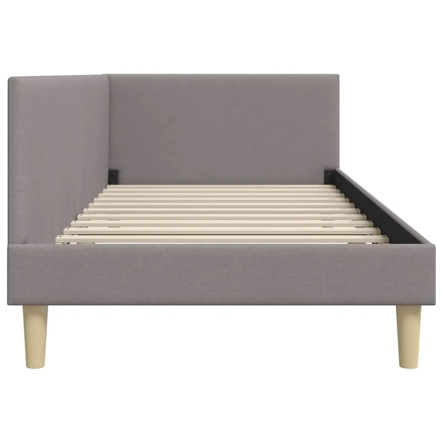 Cadre de lit d'angle avec tête de lit Taupe 100 cm x 200 cm - 6