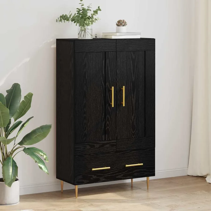 Haut Armoire Chêne noir 69,5 x 31 x 115 cm Bois d'ingénierie