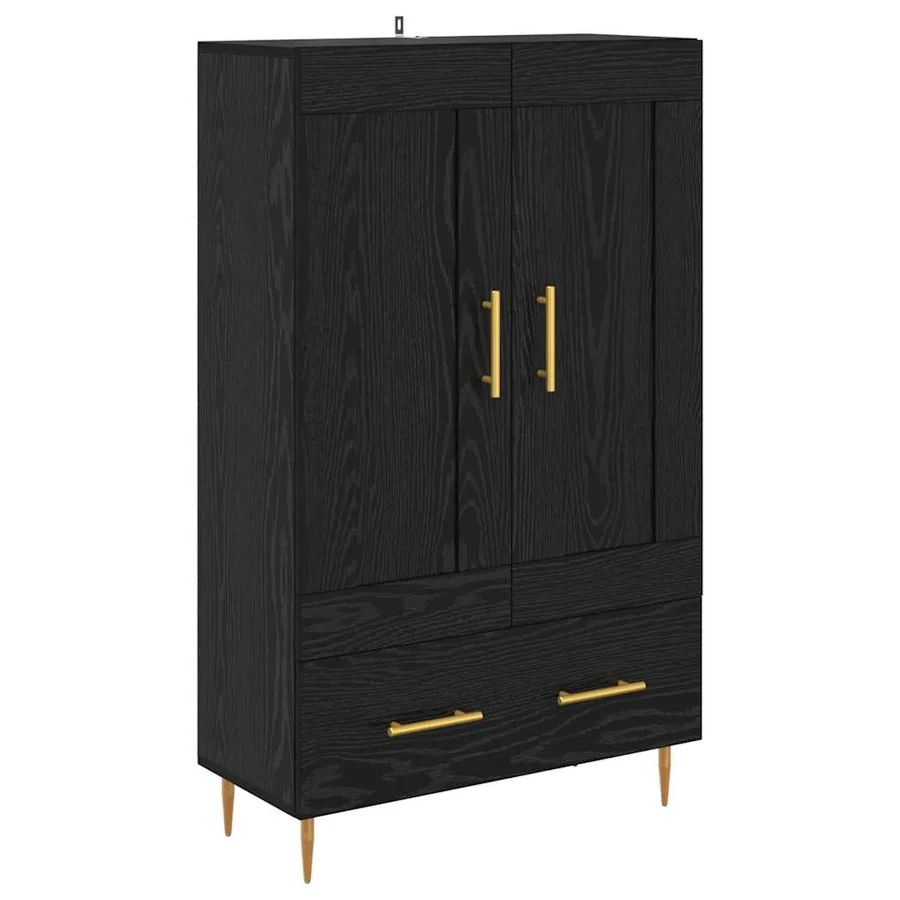 Haut Armoire Chêne noir 69,5 x 31 x 115 cm Bois d'ingénierie - 2