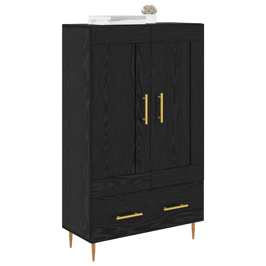 Haut Armoire Chêne noir 69,5 x 31 x 115 cm Bois d'ingénierie - 3