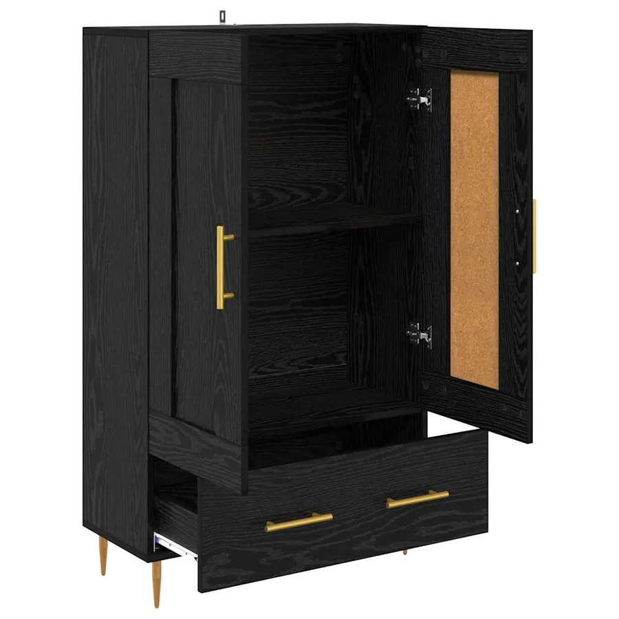 Haut Armoire Chêne noir 69,5 x 31 x 115 cm Bois d'ingénierie - 5
