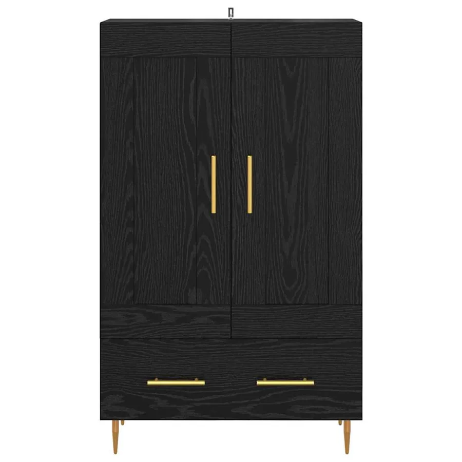 Haut Armoire Chêne noir 69,5 x 31 x 115 cm Bois d'ingénierie - 6