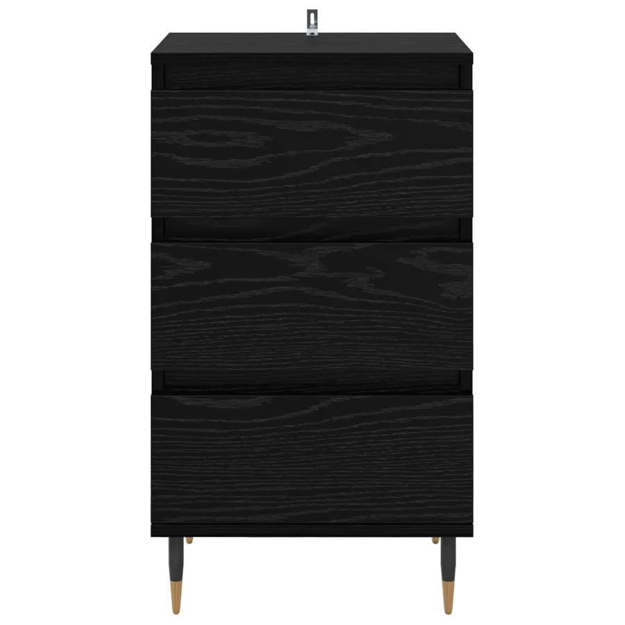 Buffet avec tiroir Chêne noir 35 x 40 x 70 cm Bois d'ingénierie - 6