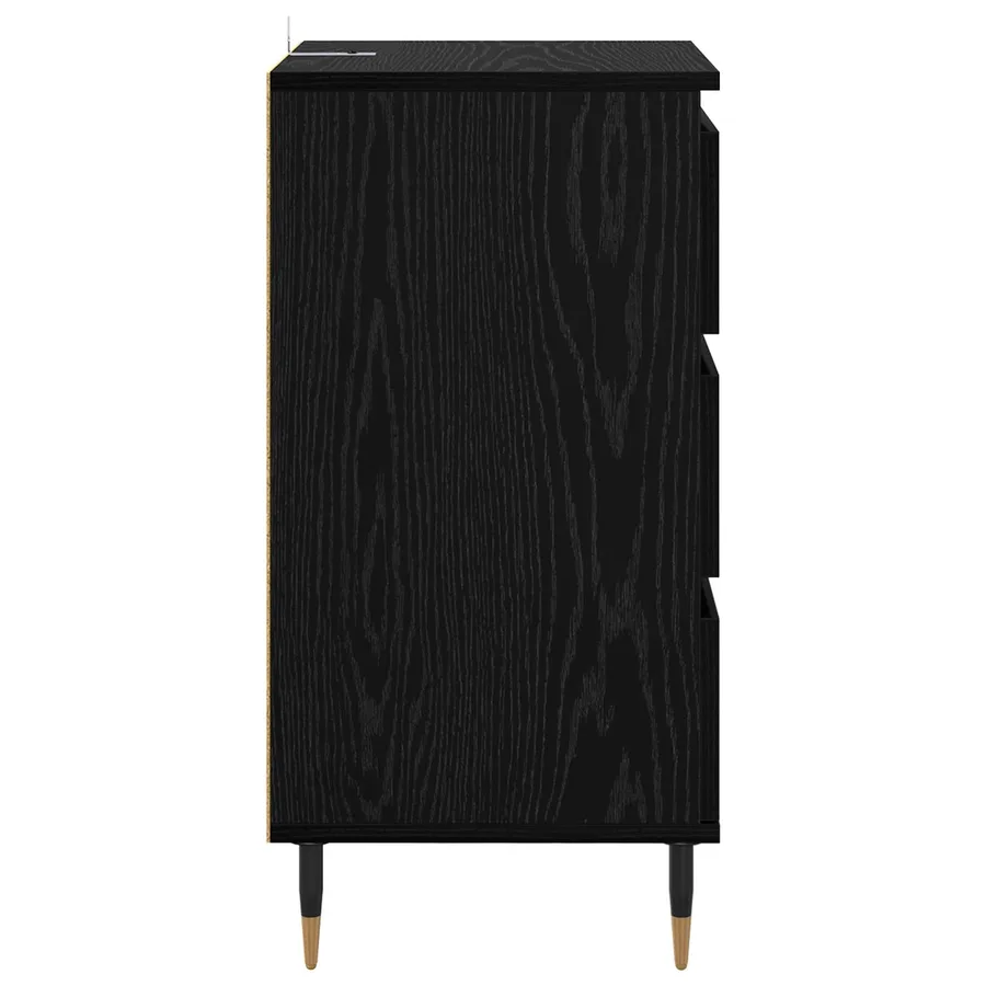 Buffet avec tiroir Chêne noir 35 x 40 x 70 cm Bois d'ingénierie - 7