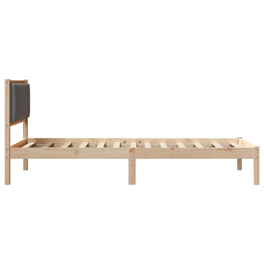 Cadre de lit avec tête de lit rembourrée Taupe 100 x 200 cm - 6