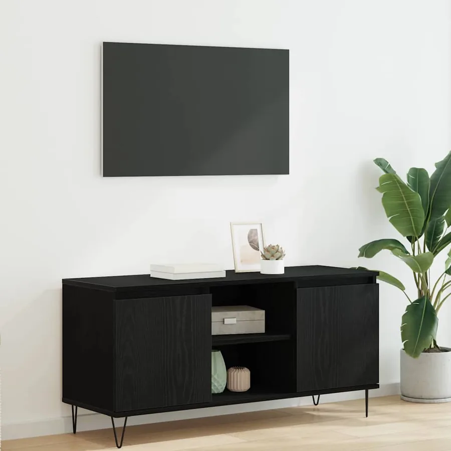 Meuble TV Chêne noir 104 x 35 x 50 cm Bois d'ingénierie