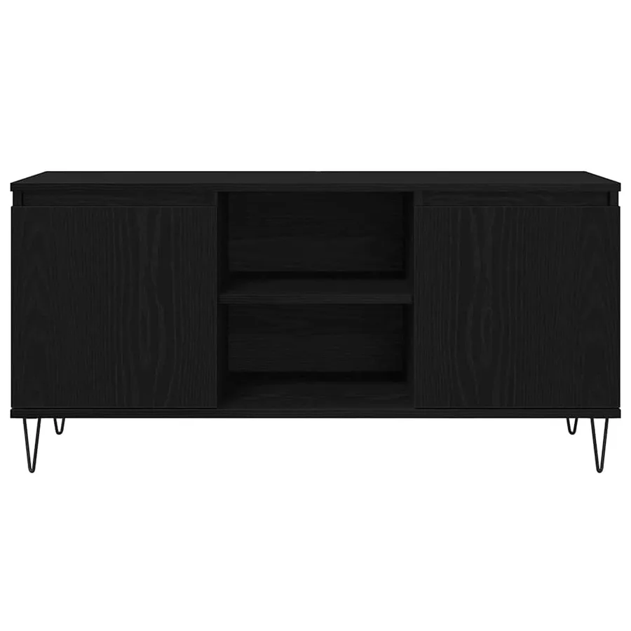 Meuble TV Chêne noir 104 x 35 x 50 cm Bois d'ingénierie - 6
