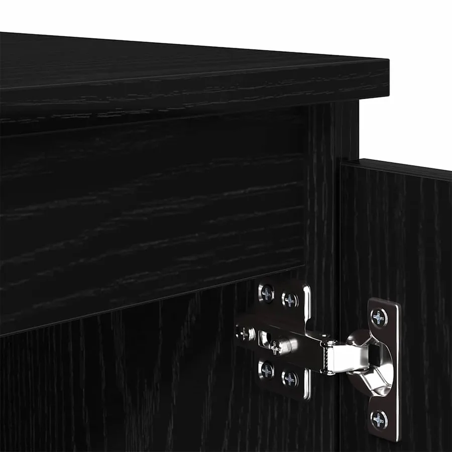 Meuble TV Chêne noir 104 x 35 x 50 cm Bois d'ingénierie - 9