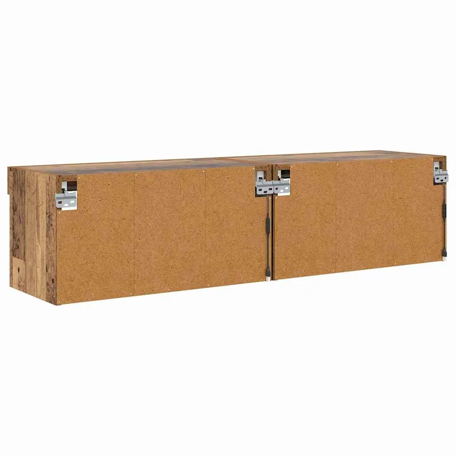 Ensemble meuble TV avec LED 2 pcs Bois Ancien 60 x 30 x 30 cm - 9
