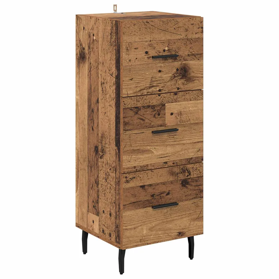 Buffet Bois ancien 34 x 34,5 x 90 cm Bois d'ingénierie - 2
