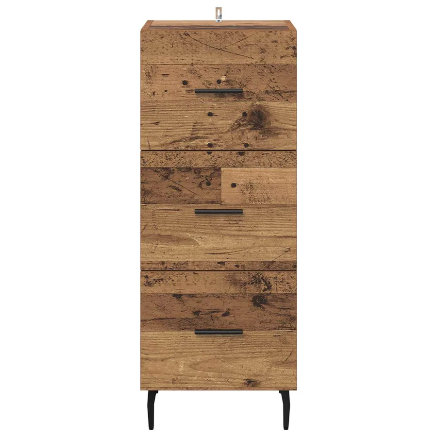 Buffet Bois ancien 34 x 34,5 x 90 cm Bois d'ingénierie - 6