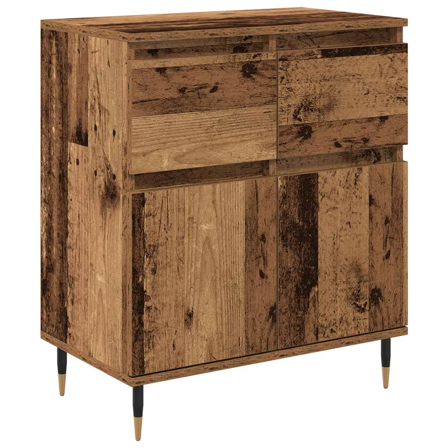 Buffet Bois Ancien 60 x 35 x 70 cm Bois d'ingénierie et fer - 2