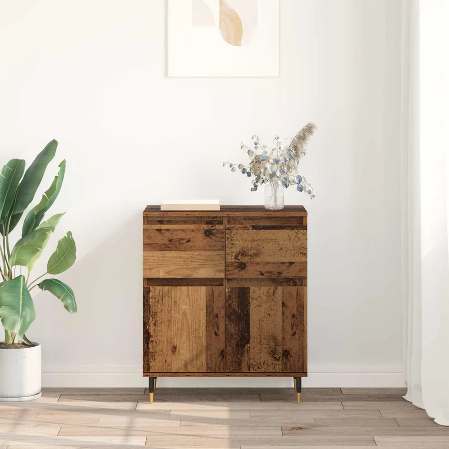 Buffet Bois Ancien 60 x 35 x 70 cm Bois d'ingénierie et fer - 4
